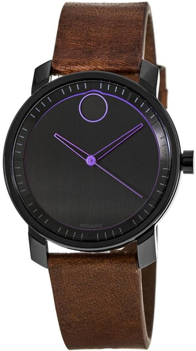 replica Movado Bold Brown Leather Women's Watch 3600488